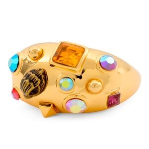 Kurt Geiger Gold Ring with Multicolor Gems